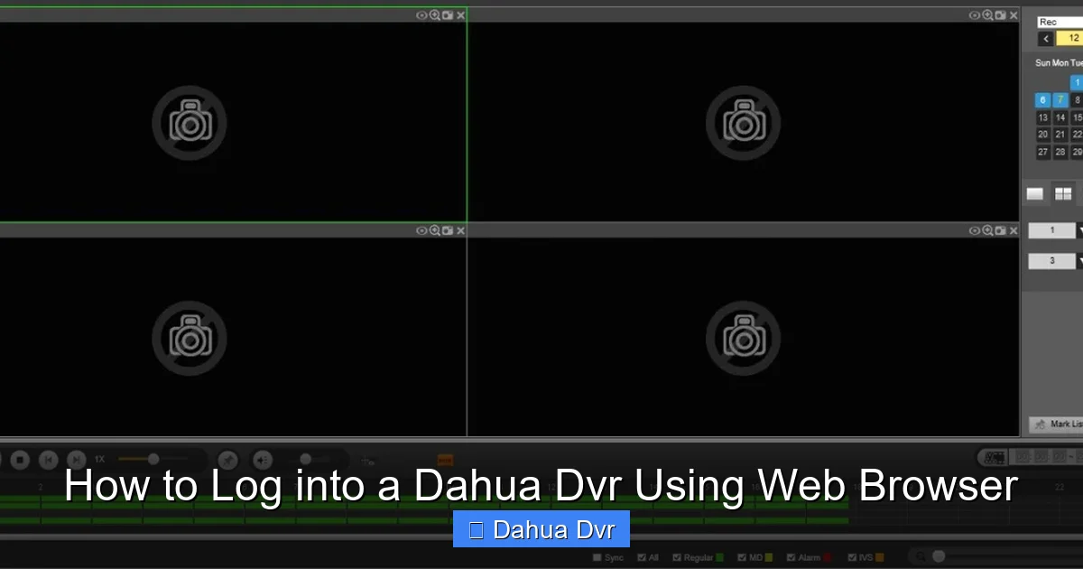 How to Log into a Dahua Dvr Using Web Browser