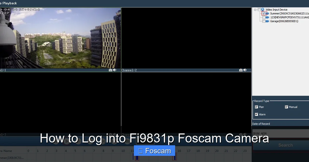 How to Log into Fi9831p Foscam Camera