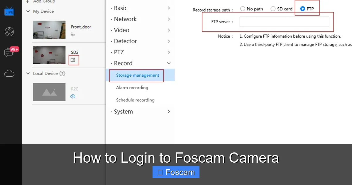How to Login to Foscam Camera