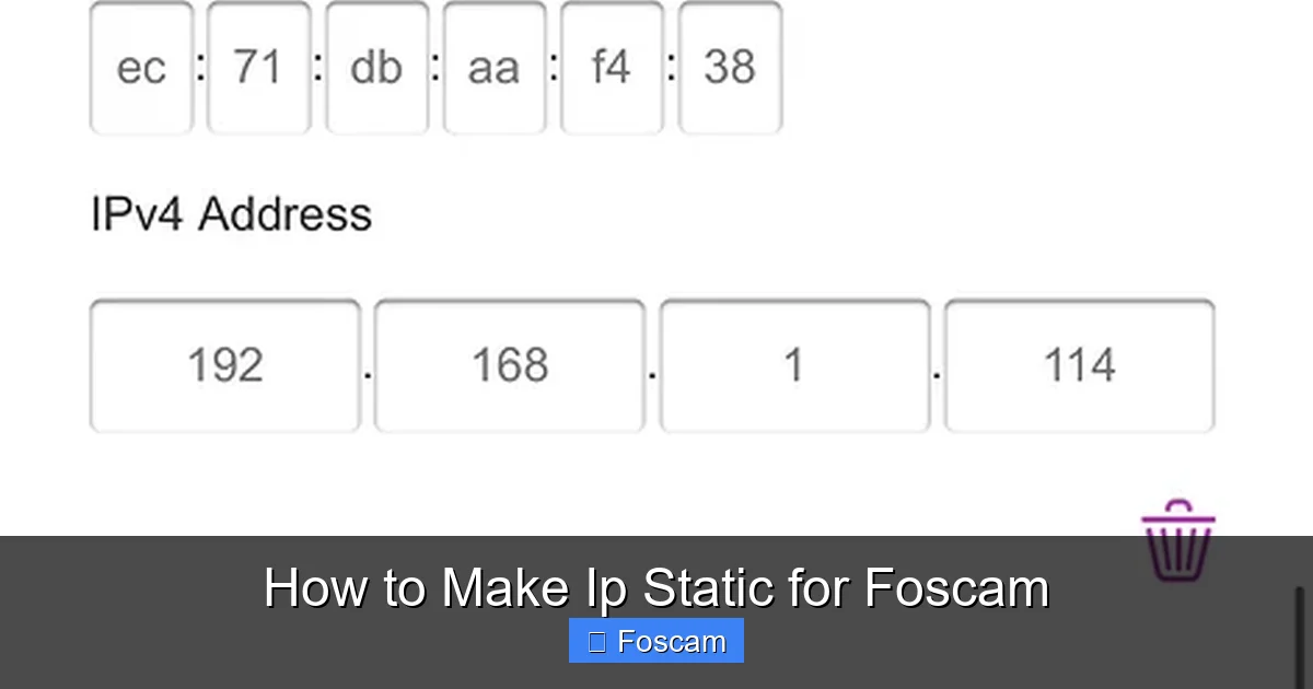 How to Make Ip Static for Foscam
