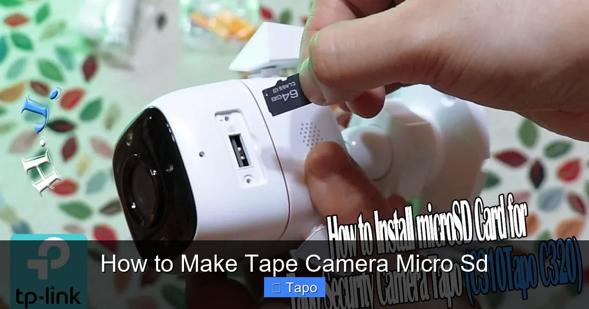 How to Make Tape Camera Micro Sd