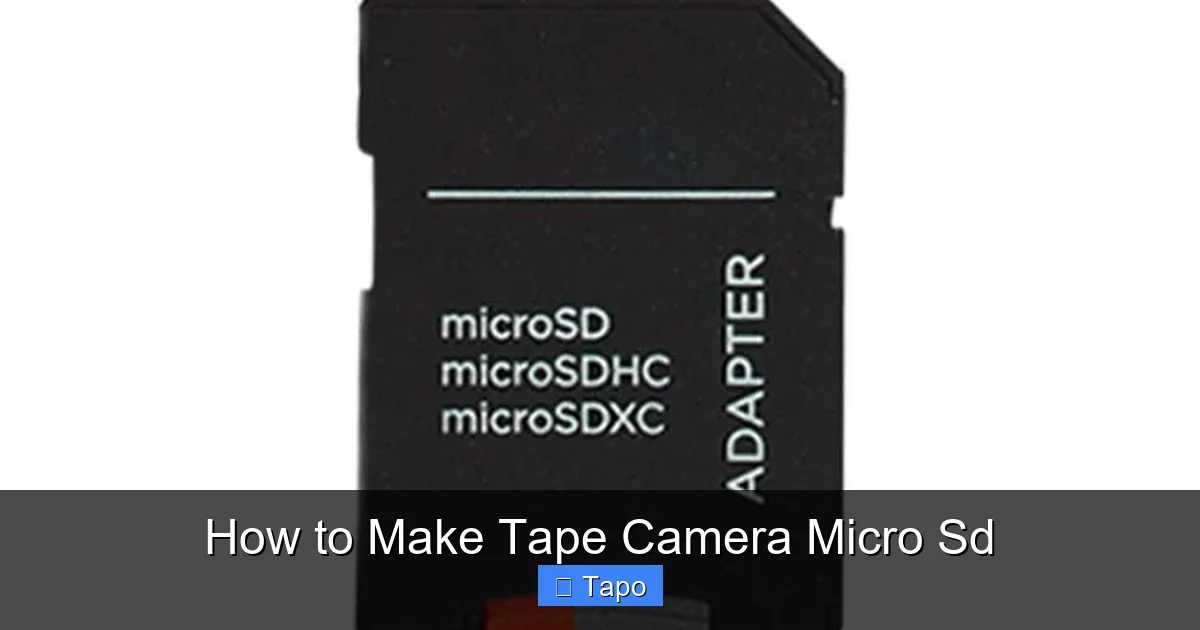 How to Make Tape Camera Micro Sd