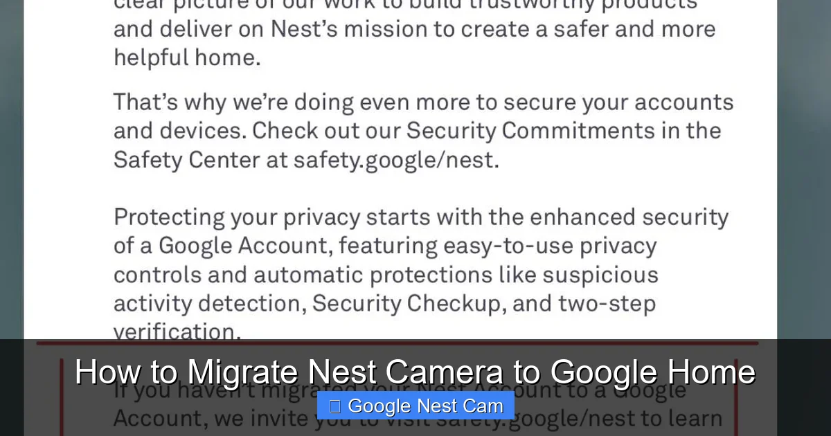 How to Migrate Nest Camera to Google Home