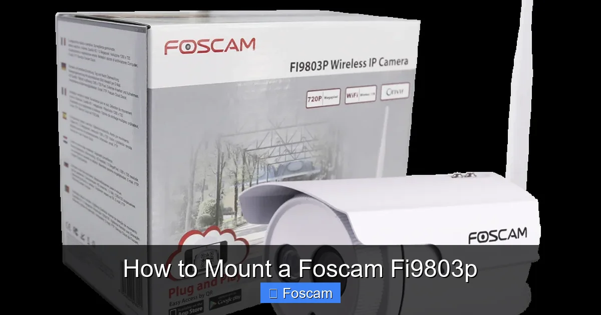 How to Mount a Foscam Fi9803p