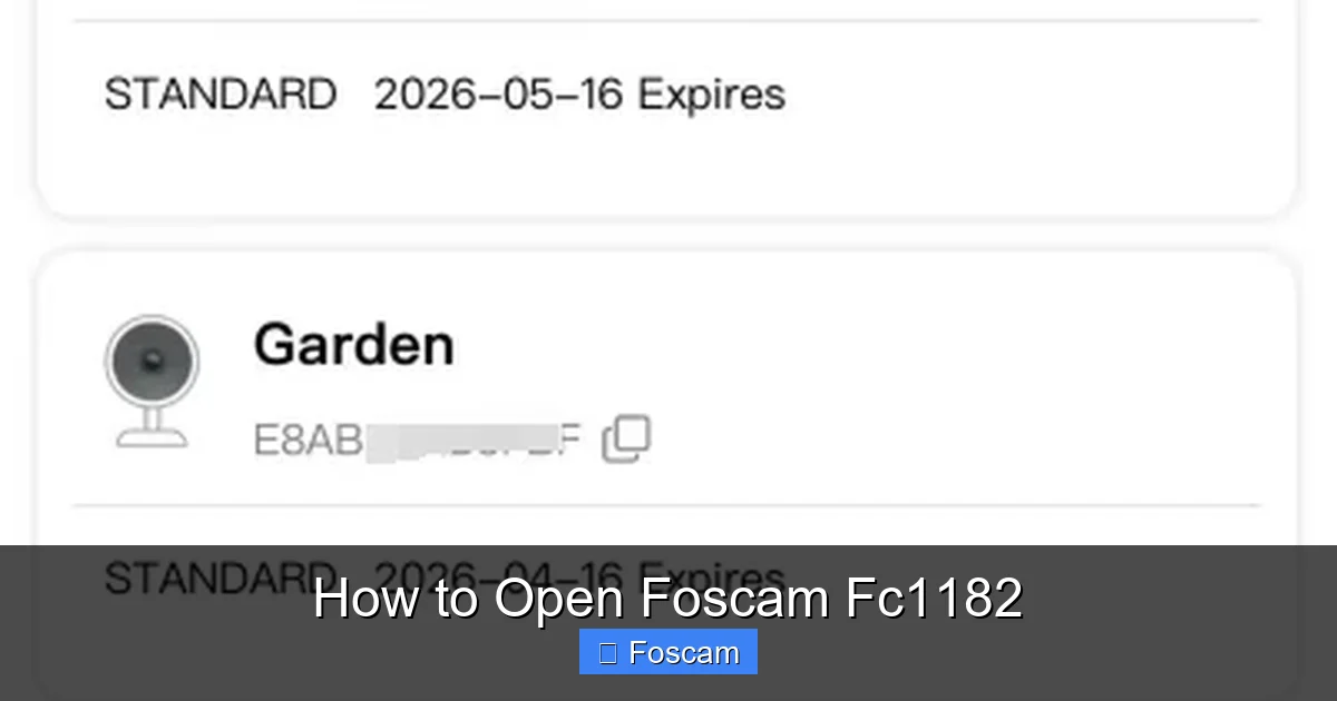 How to Open Foscam Fc1182