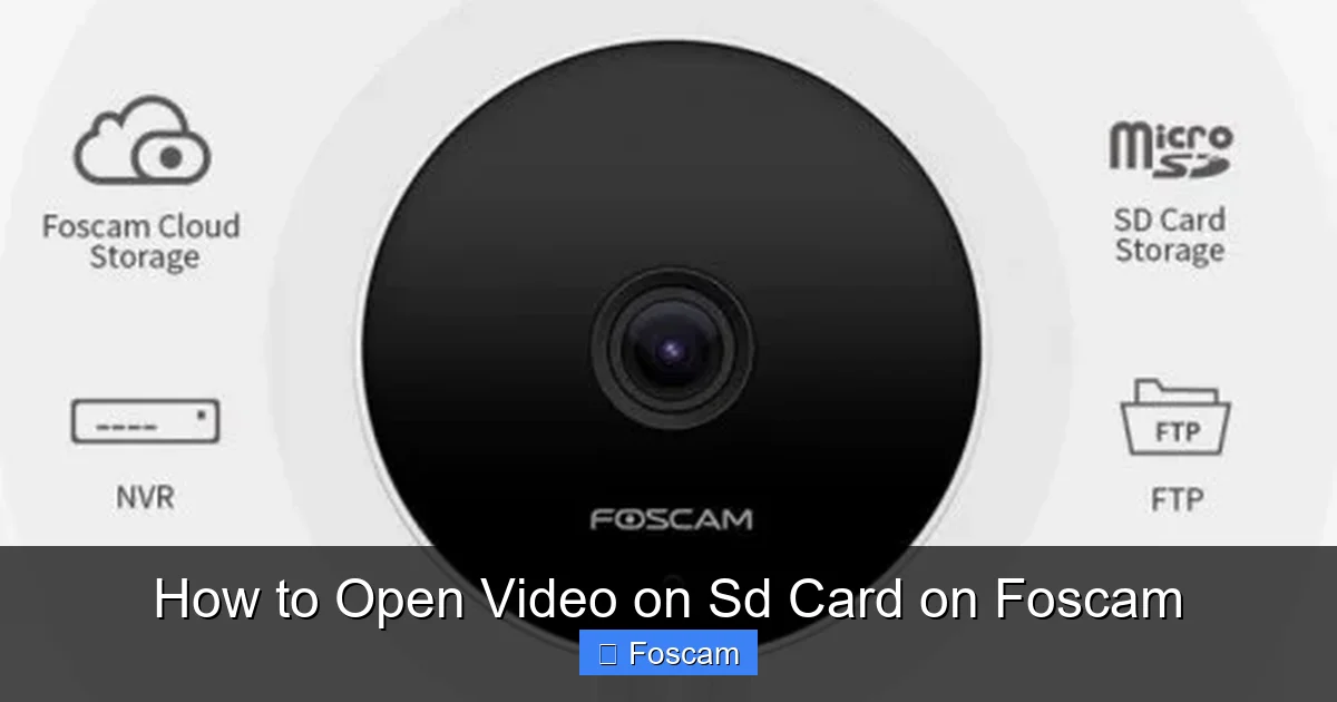 How to Open Video on Sd Card on Foscam