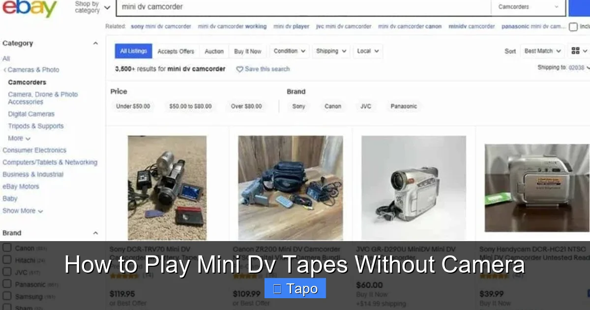 How to Play Mini Dv Tapes Without Camera
