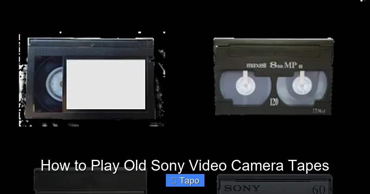 How to Play Old Sony Video Camera Tapes