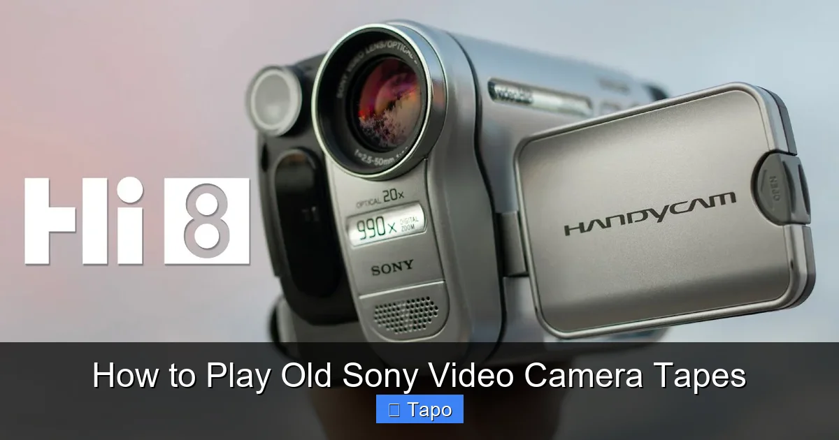 How to Play Old Sony Video Camera Tapes