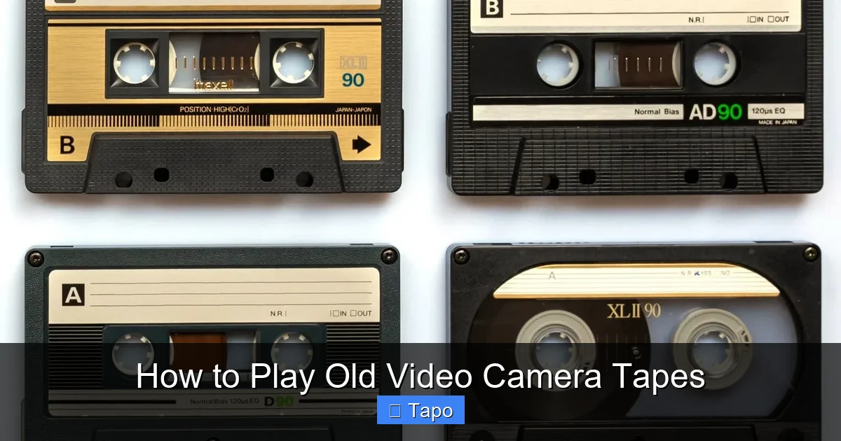 How to Play Old Video Camera Tapes