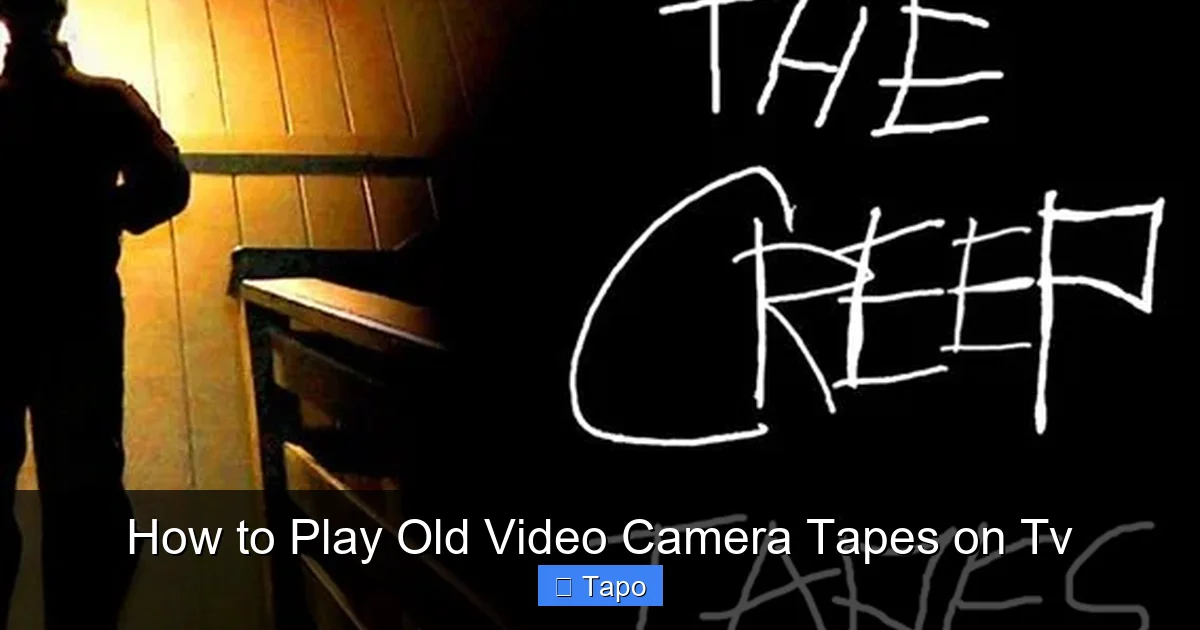 How to Play Old Video Camera Tapes on Tv