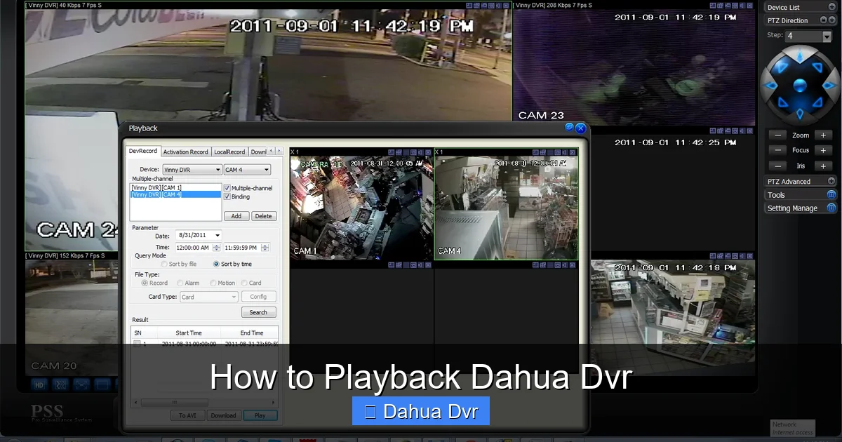 How to Playback Dahua Dvr