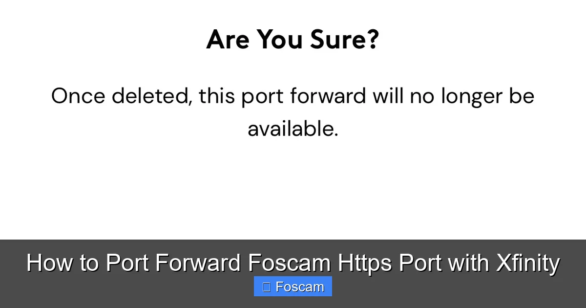 How to Port Forward Foscam Https Port with Xfinity