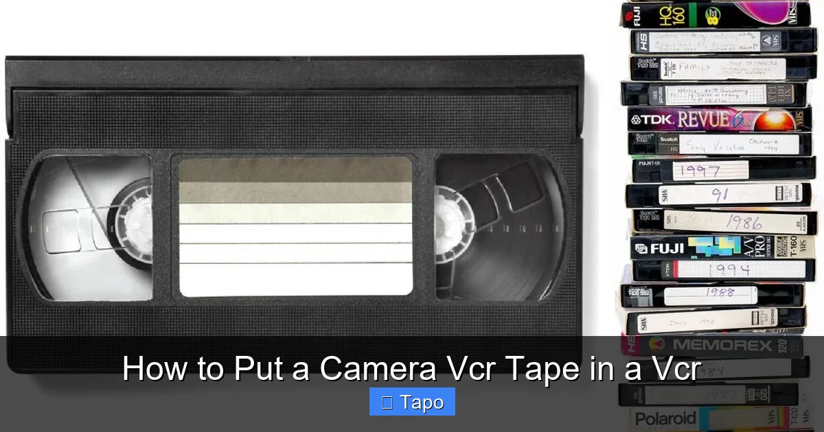 How to Put a Camera Vcr Tape in a Vcr