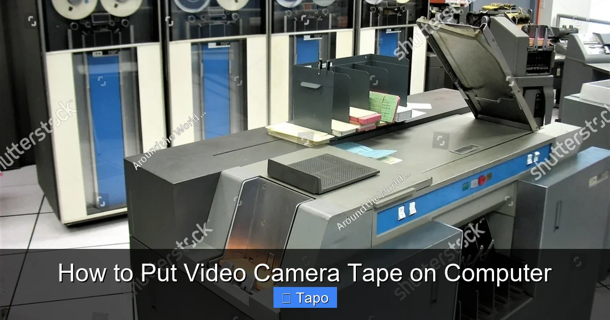 How to Put Video Camera Tape on Computer