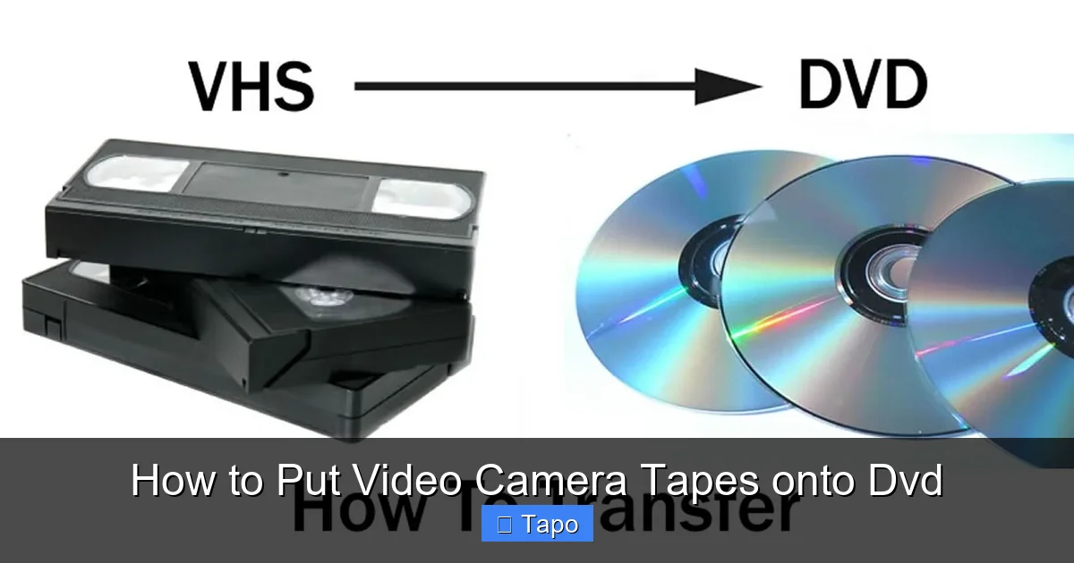 How to Put Video Camera Tapes onto Dvd