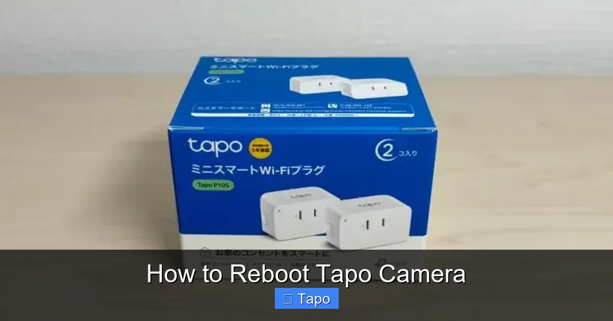 How to Reboot Tapo Camera