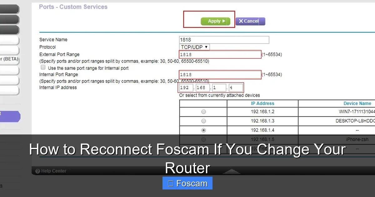 How to Reconnect Foscam If You Change Your Router