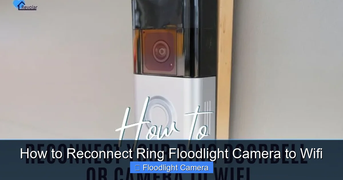 How to Reconnect Ring Floodlight Camera to Wifi