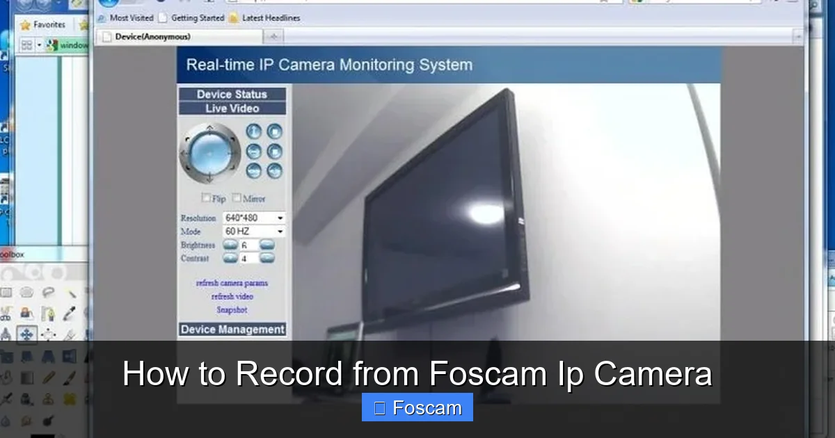 How to Record from Foscam Ip Camera
