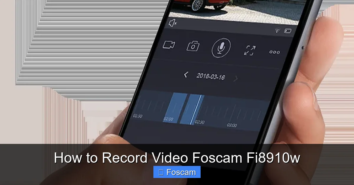 How to Record Video Foscam Fi8910w