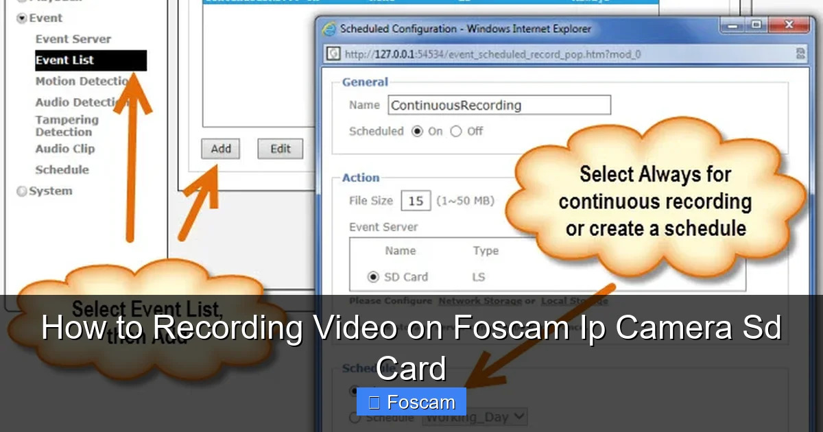 How to Recording Video on Foscam Ip Camera Sd Card
