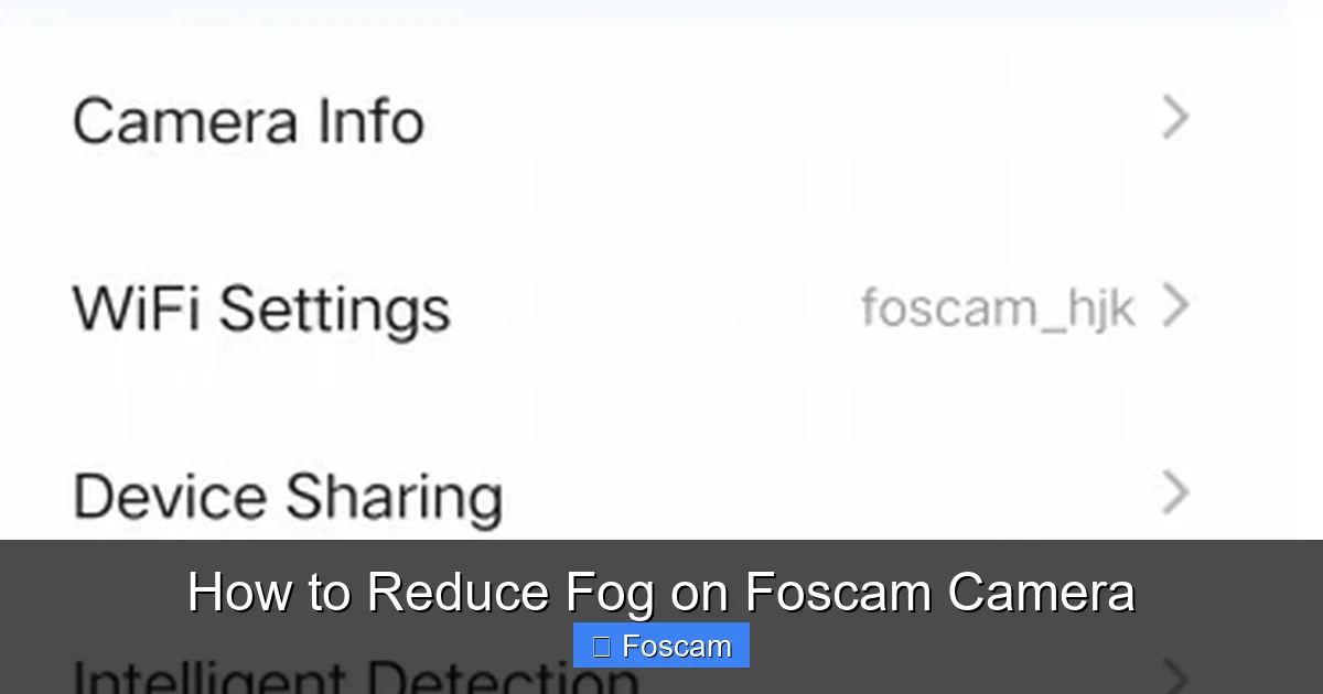 How to Reduce Fog on Foscam Camera