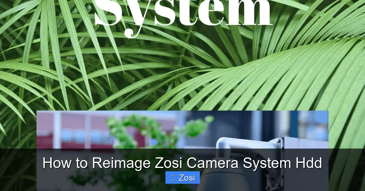 How to Reimage Zosi Camera System Hdd