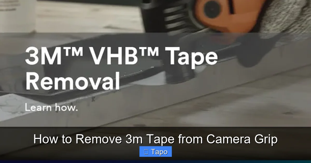 How to Remove 3m Tape from Camera Grip