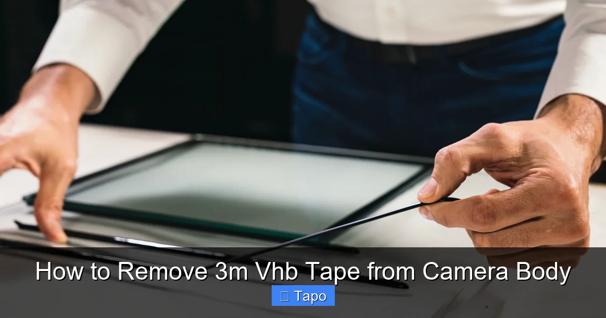 How to Remove 3m Vhb Tape from Camera Body