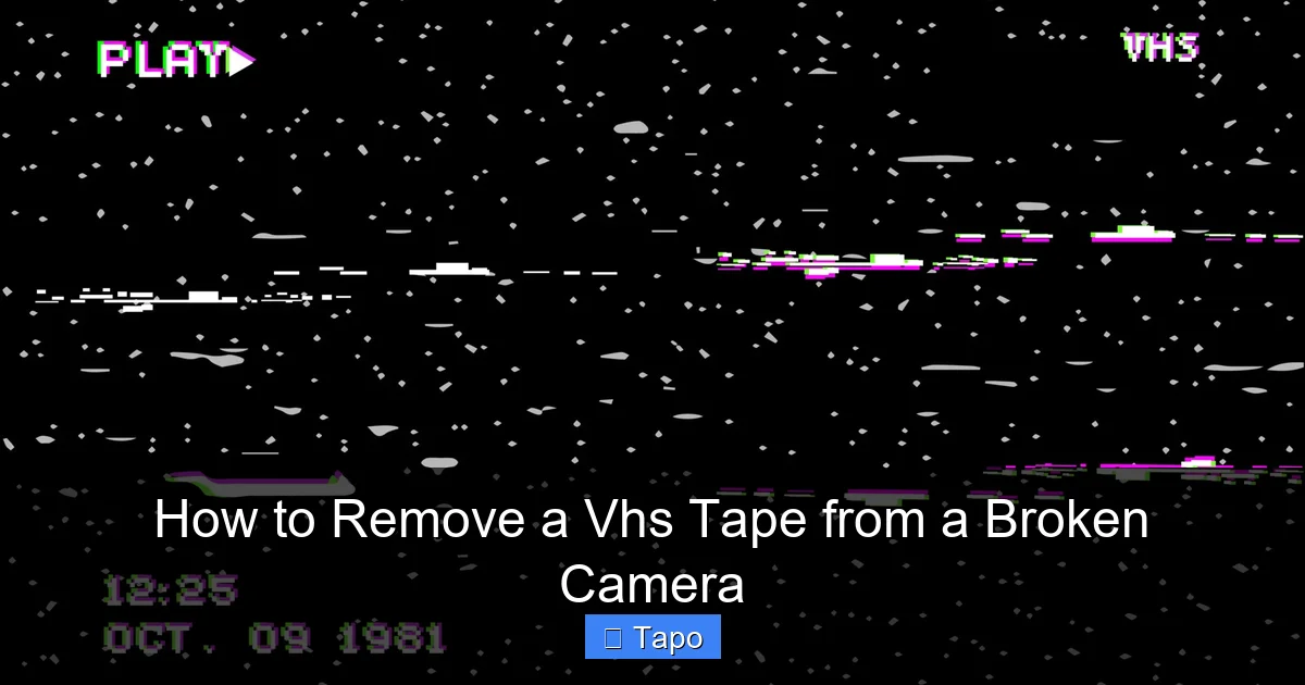 How to Remove a Vhs Tape from a Broken Camera