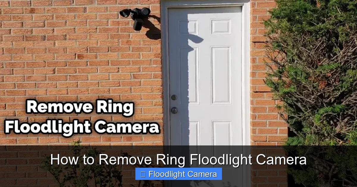 How to Remove Ring Floodlight Camera