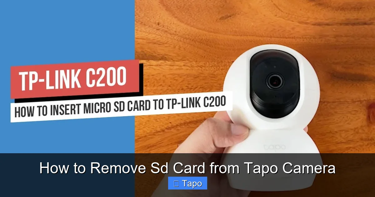 How to Remove Sd Card from Tapo Camera