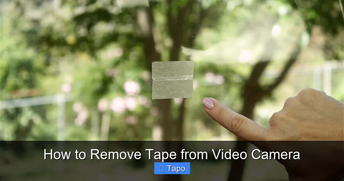 How to Remove Tape from Video Camera