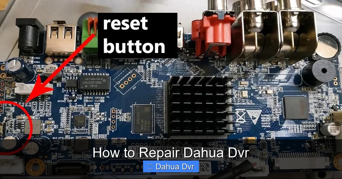 How to Repair Dahua Dvr