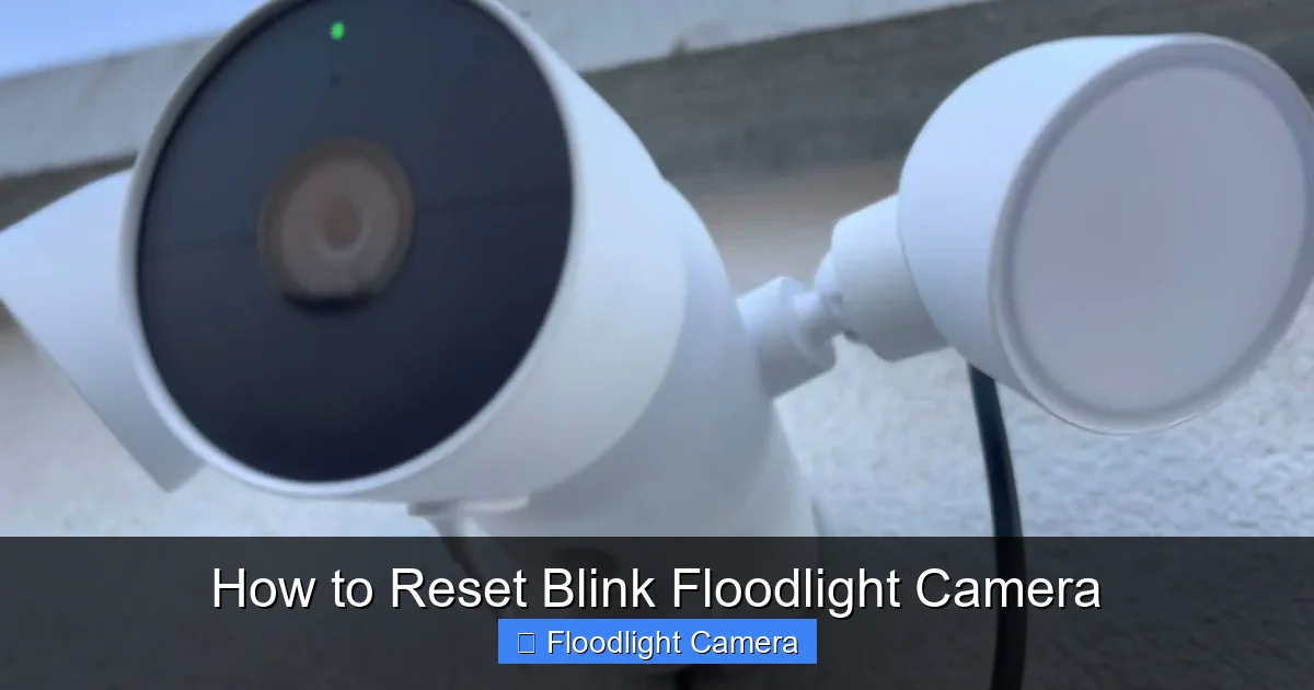 How to Reset Blink Floodlight Camera
