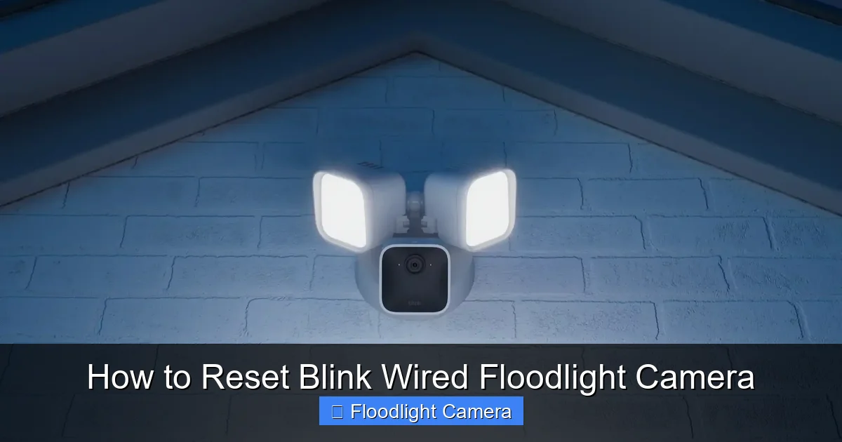 How to Reset Blink Wired Floodlight Camera