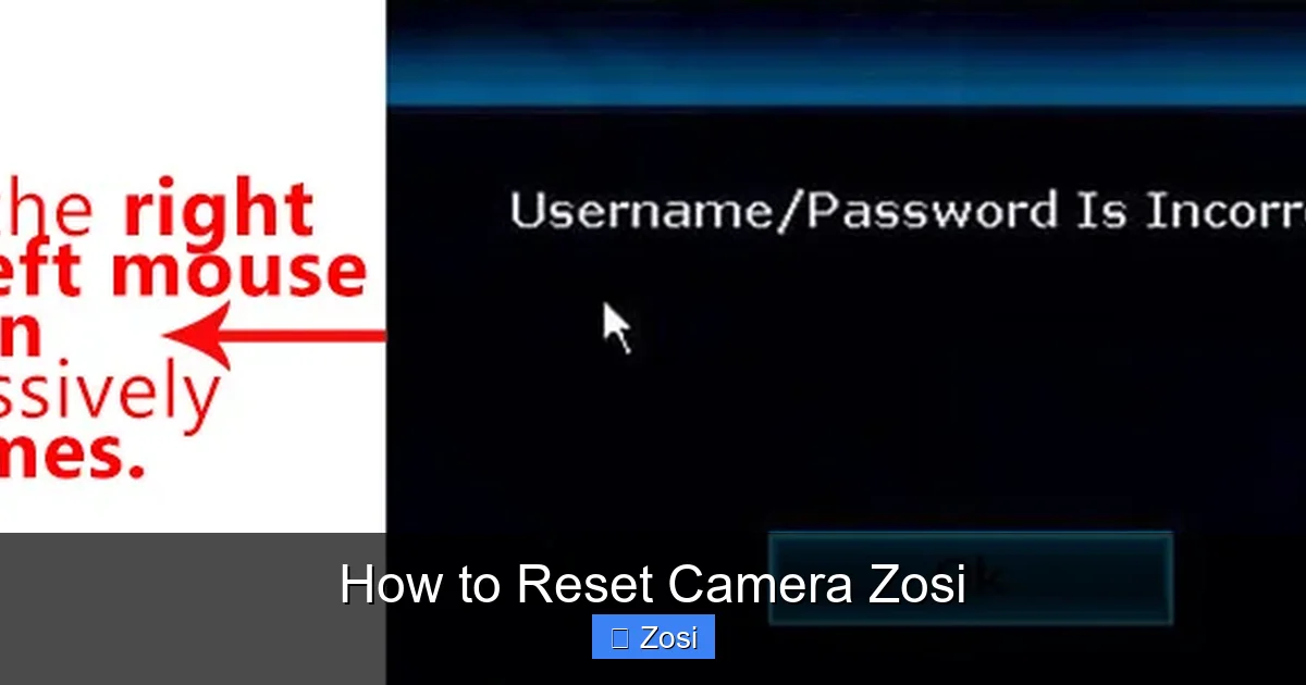 How to Reset Camera Zosi