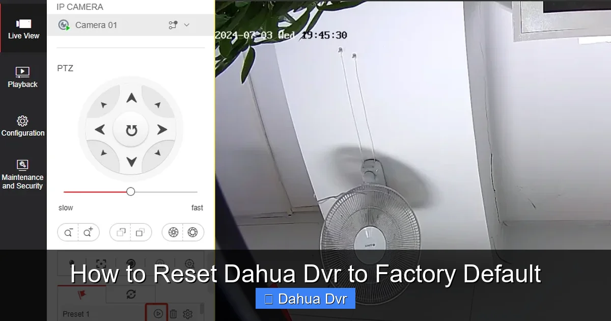 How to Reset Dahua Dvr to Factory Default