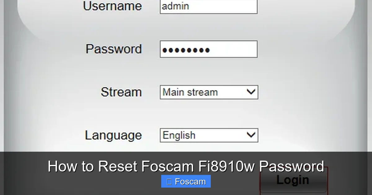 How to Reset Foscam Fi8910w Password