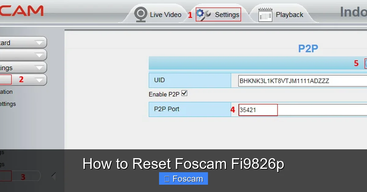 How to Reset Foscam Fi9826p