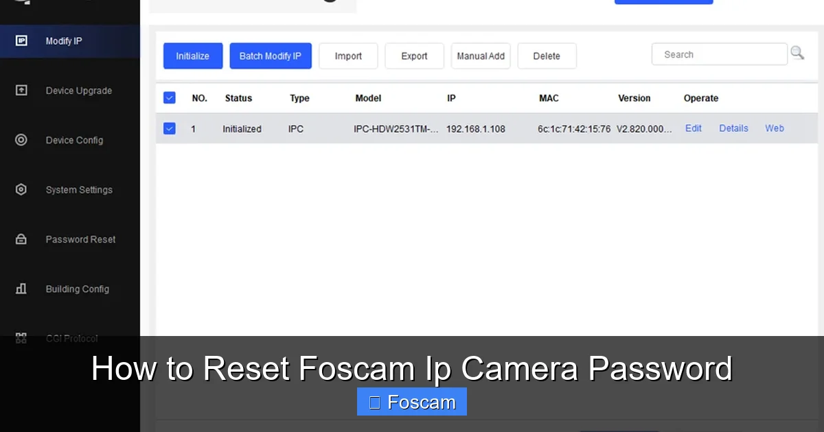 How to Reset Foscam Ip Camera Password
