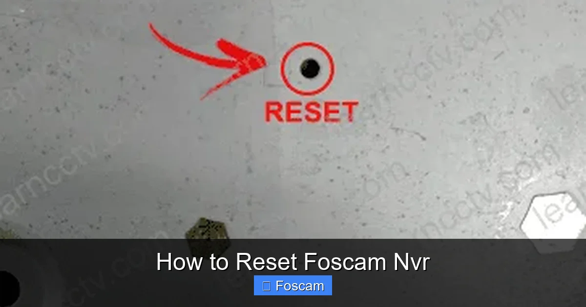 How to Reset Foscam Nvr
