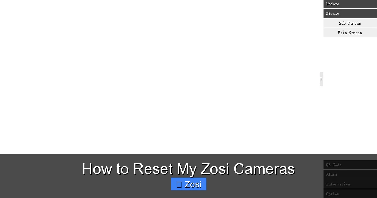 How to Reset My Zosi Cameras