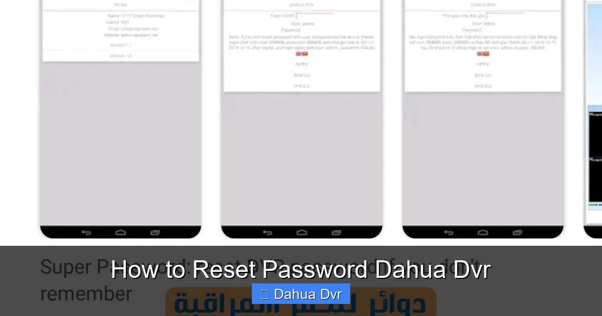 How to Reset Password Dahua Dvr