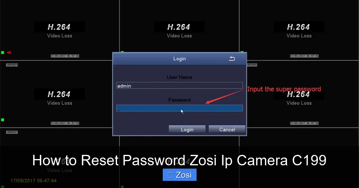 How to Reset Password Zosi Ip Camera C199