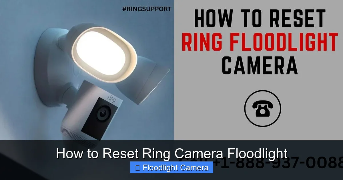 How to Reset Ring Camera Floodlight