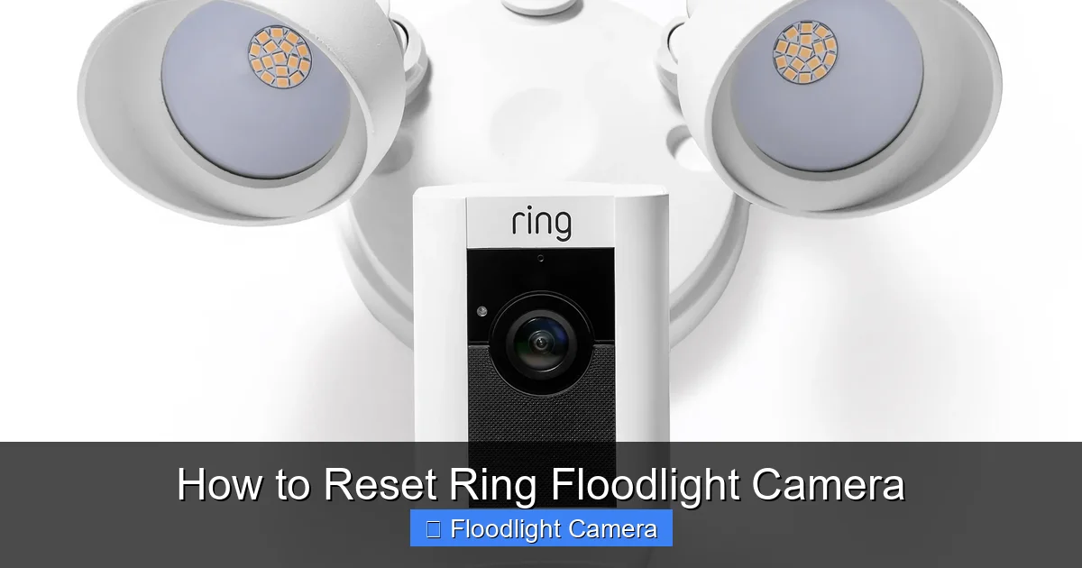 How to Reset Ring Floodlight Camera