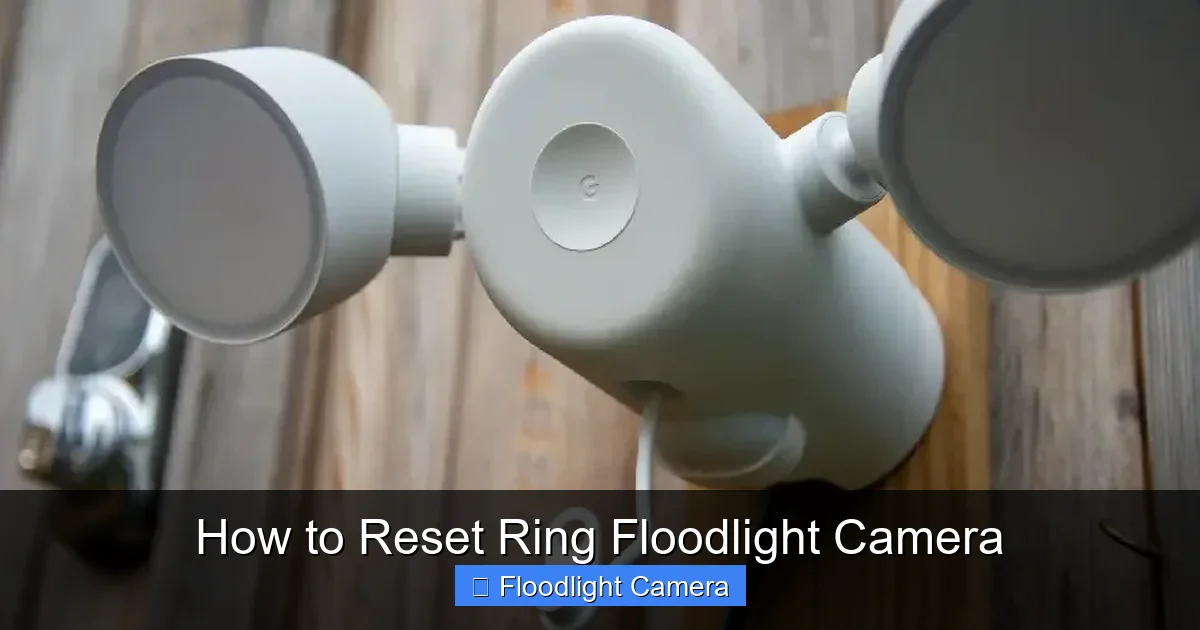 How to Reset Ring Floodlight Camera