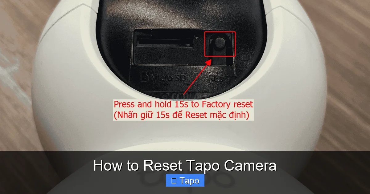 How to Reset Tapo Camera